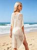Women Knit Hollow Out Fringe Bikini Cover Up Beach Sunscreen Dress