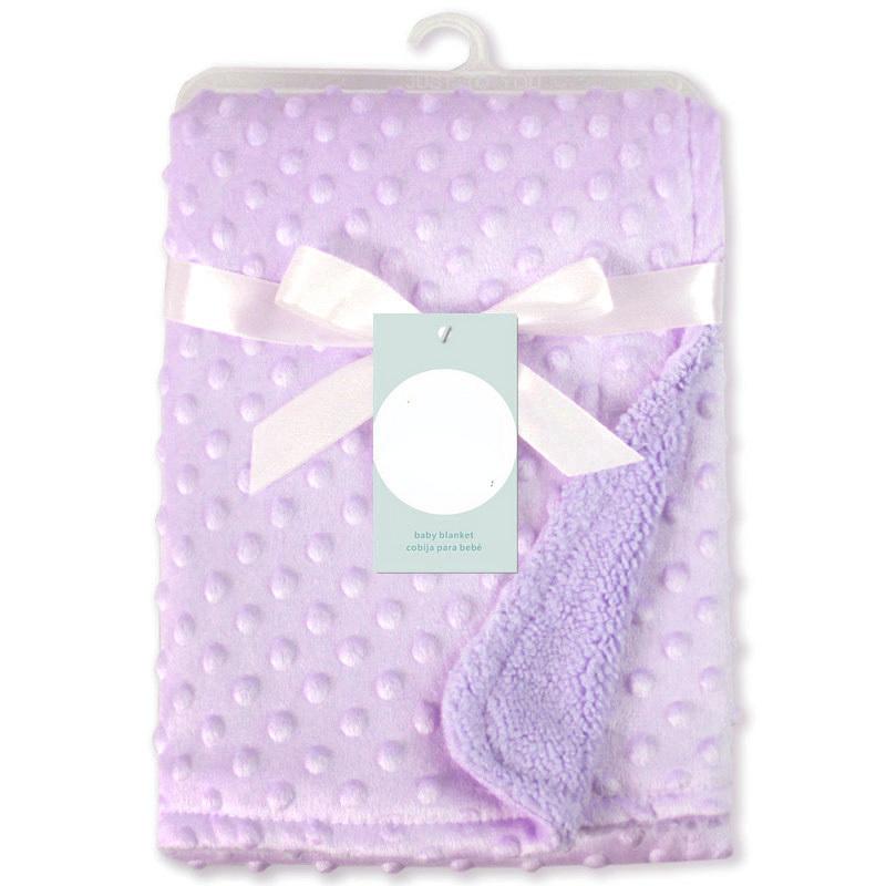 Babydeken Pasgeboren Zacht Fleece Babyjongen Deken Effen Baby Meisje Beddengoed Massage Baby Accessoires paars