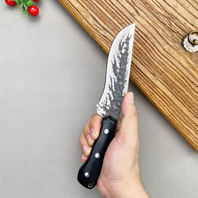 Geschmiedetes Ausbeinmesser, handgefertigtes Koch-Küchenmesser, Allzweckmesser mit Holzgriff, Fleischerbeil