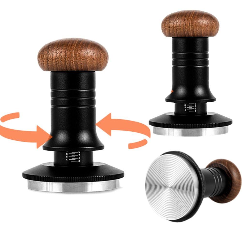 Portable 51/53/58MM Coffee Tamper Stainless Steel Base Wooden Handle DIY Coffee Tool Durable Barista Tool Coffee Shop