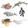 Mini Marine Animal Models: Great White Shark, Beluga, Octopus, Penguin, Dolphin Toys for Children