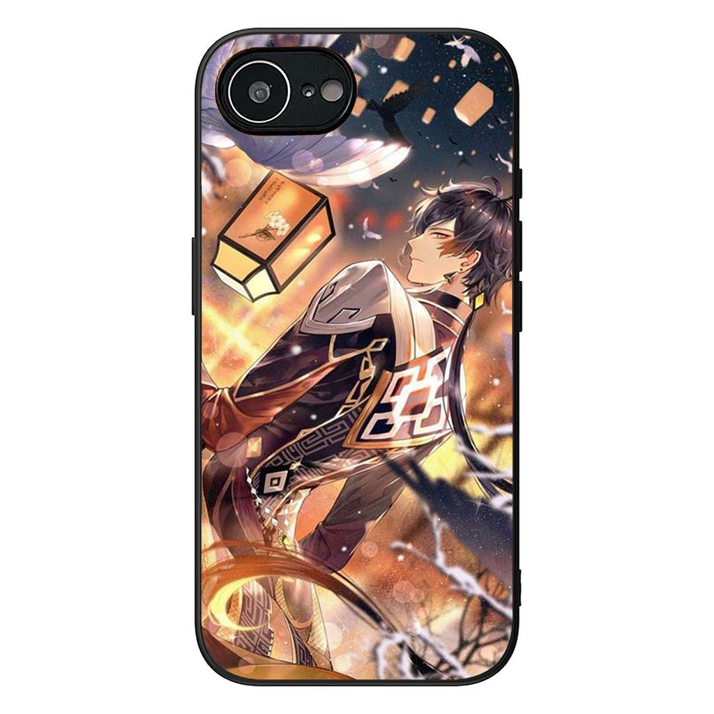 Zhong Li Genshins HuTao Xiao Impact Protective Cover for Apple iPhone 16 17 Air 14 15 Pro Max Plus 16+ 16E 14+ ProMax Phone Case