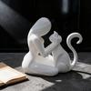 Abstract Women Cat Figurine 3D Printed Female Kitten Statue Sculpture Home Office Desktop Decoration Ornament