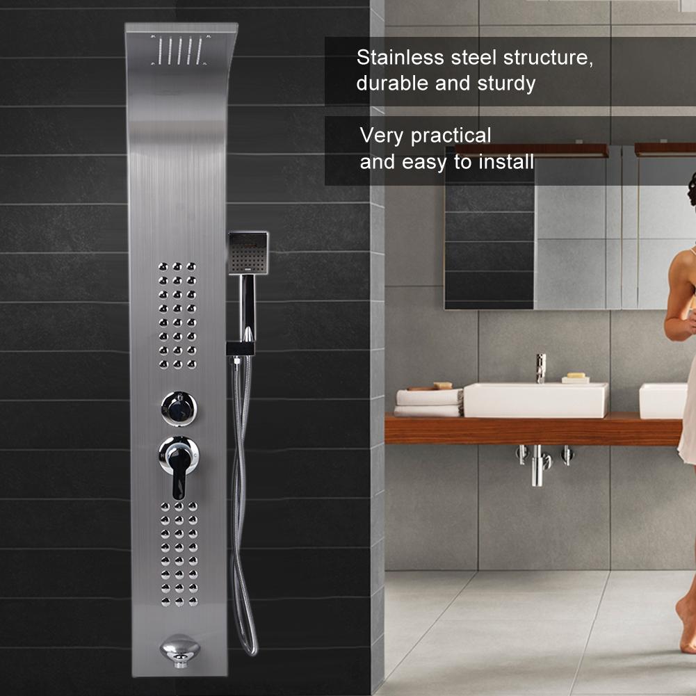 Stainless Steel Shower Panel Set Bathroom Shower Kit Showering Accessories for Home Hotel Use