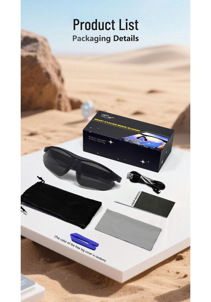 Bluetooth Smart Cycling Glasses: Anti-drop, UV Protection, Music & Call Features