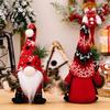 Handcrafted Holiday Table Accessory Christmas Plush Gnome Doll Knitted Hat Faceless Doll Ornament for Charming Corner Display Tabletop Decoration,