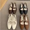 2025 Spring and Summer New Cross Buckle Retro Women's Mary Jane Shoes Casual Soft Low Comfort Versatile Single Shoes