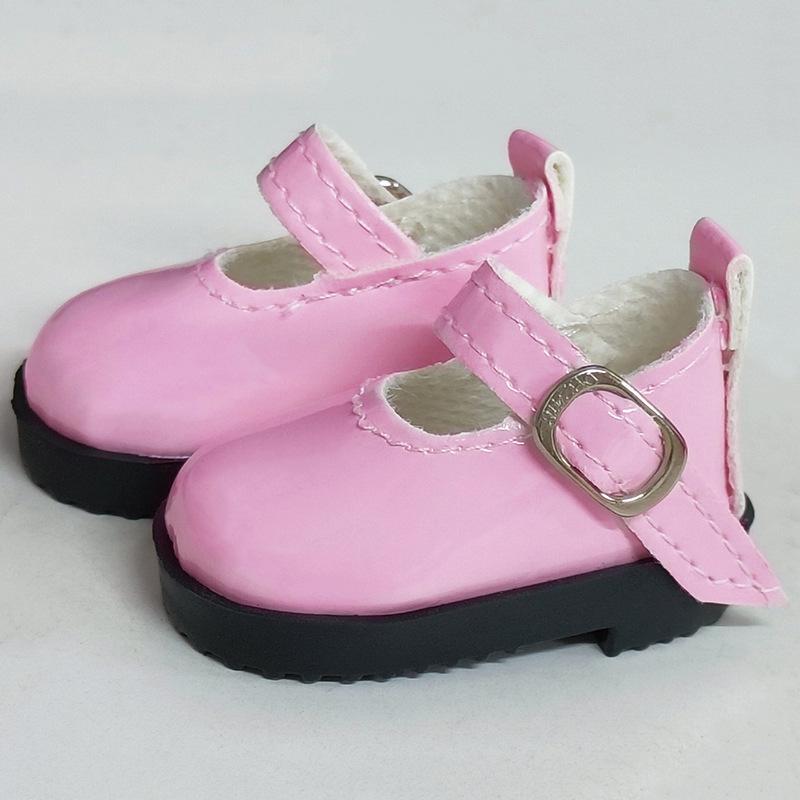 6-Point BJD 30cm Doll Leather Shoes, Flat Patent Leather, Casual Fit 4.7cm×2.5cm