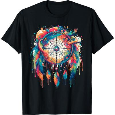 Surreal Dream Catcher Bohemian Spiritual Festival Fashion T-Shirt(5)
