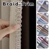 12 Meter Braided Lace Trim Fabric Fringe 1.5cm Width Lace Ribbon Apparel Curtain Diy Sewing Accessories Upholstery Decor Crafts