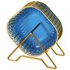 Transparent Gold Rim Fish Bone Dish Holder Set, Easy To Clean, Multipurpose for Living Room