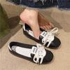Women's French Ballet Flats: 2024 Summer Lace-up White Slip-on, Breathable Fashion Flats