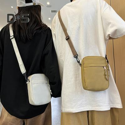 Unisex Crossbody Bag Oxford Cloth Shoulder Bag Solid Color Phone Bag Crossbody Purse for Everyday Outings Street Shopping