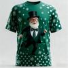 Sommer Herren Santa 3D-Druck Rundhals-T-Shirt