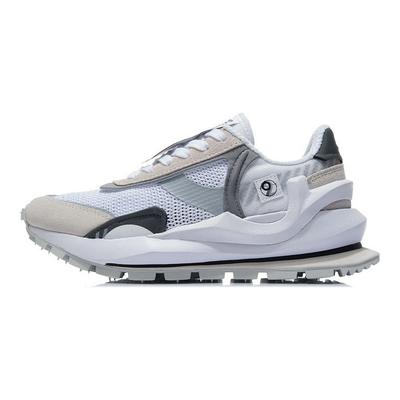 Li Ning Fang Yuan Eternal 2021 Primavera Verão Semana de Moda de Paris Retrô Casual Amortecedor Antiderrapante Resistente ao Desgaste Tênis de Corrida Cano Baixo AGCR058-1