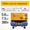 Erbeli 7.5KW 8KG Max Pressure Mobile Permanent Magnet VFD Screw Air Compressor CN Plug (adapter Included)