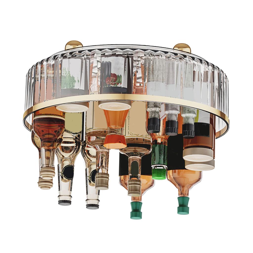 Rotating Storage Rack Multipurpose Transparent Light Luxury Space Saving Turntable Organizer for Kitchen Countertop