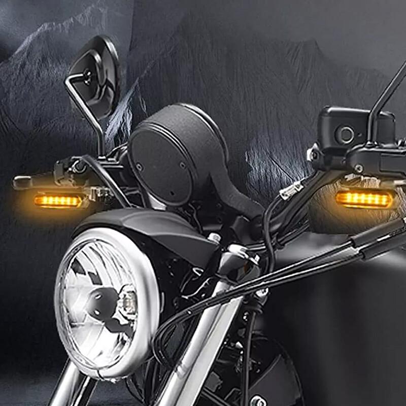 Handlebar LED Turn Signals Blinker Running Light 2pcs Fit For Harley Sportster