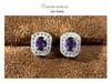 Square Sugar Series Luxury S925 Silver Needle Stud Earrings for Women