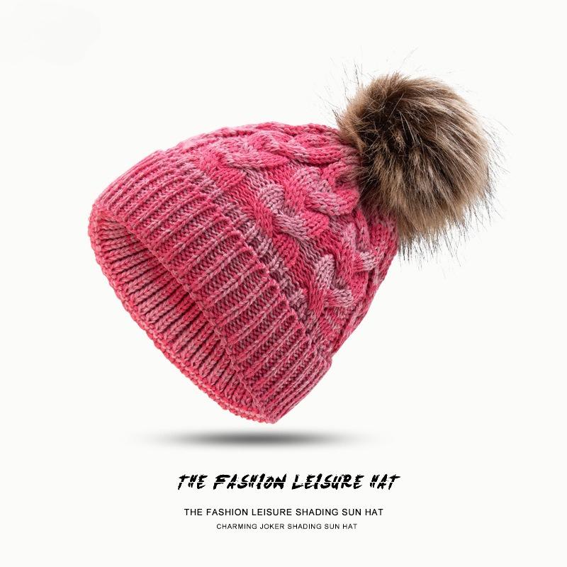 Autumn and Winter Thickened Pullover Hats Knitted Kids Unisex Hats