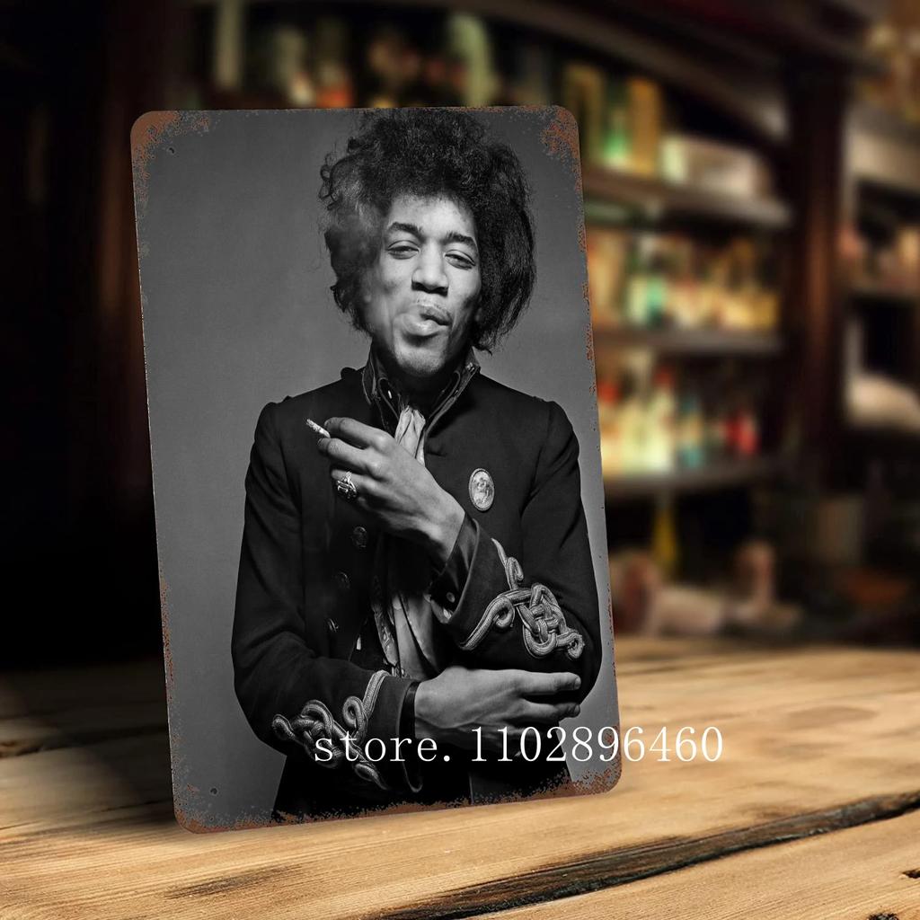 Jimi hendrix Metallschilder & Schilder Wanddeko Vintage Blechschilder Captain Metallposter Deko für Bar Pub Club Wanddekoration