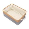 Linen Storage Basket Soft Fabric Organizer with Rope Handles Modern Nordic Style Lightweight Storage Box for Bedroom