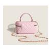 IELGY Niche Design Sweet Female Bag Chain Box Bag Embroidered Thread Diamond Shoulder Messenger Bag Portable