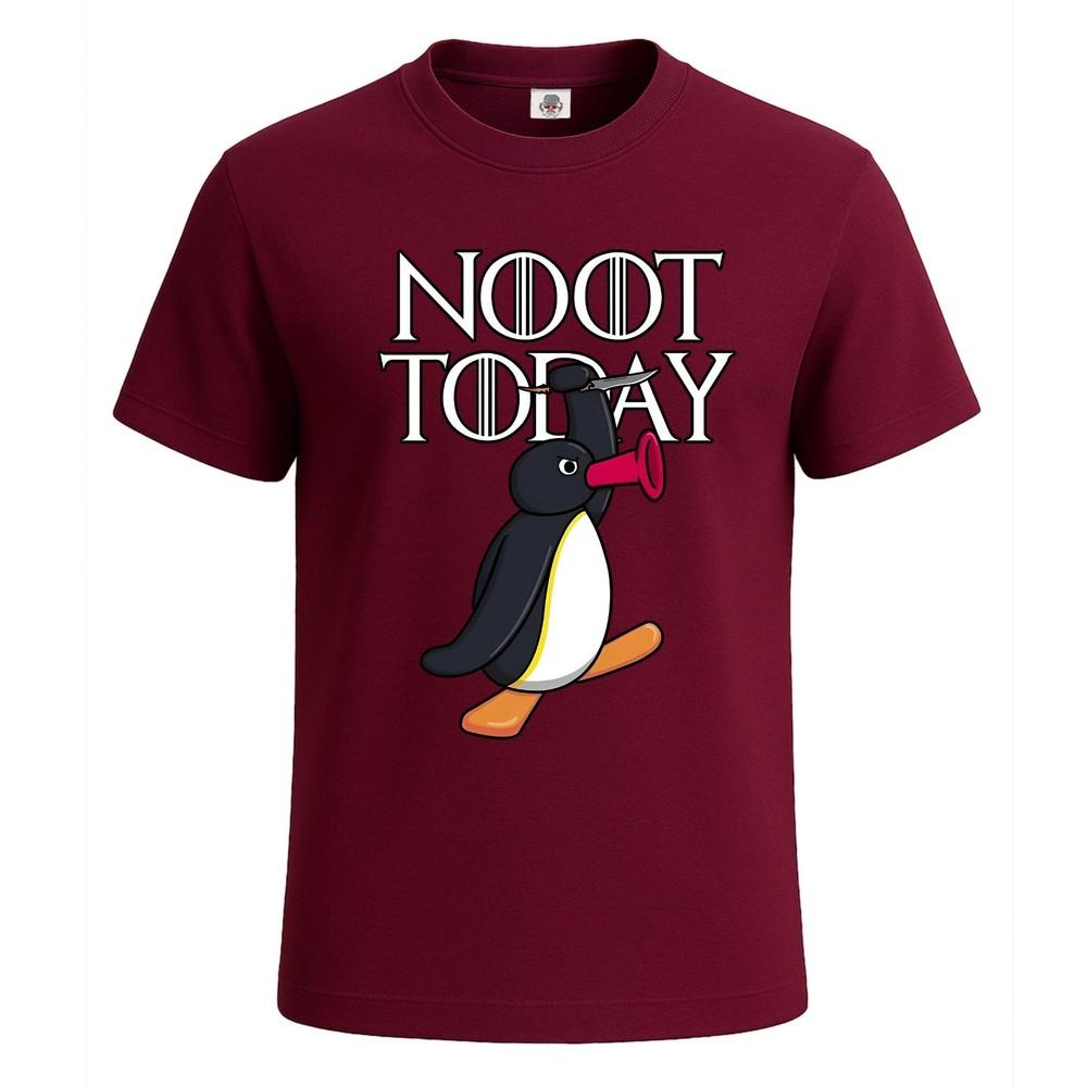 New noot today pingu funny penguin graphic mens tshirt gift party novelty top