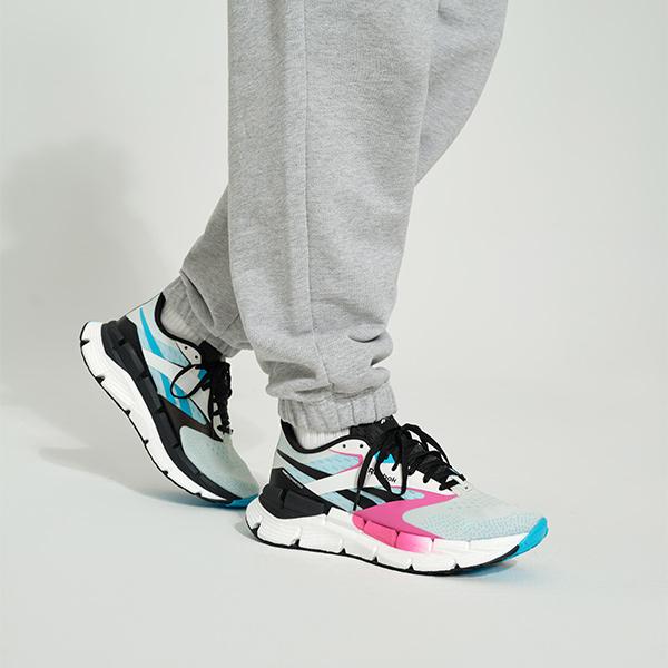 Reebok FloatZig Symmetros Chalk Laser Pink Women Sneakers White Bold-Cyan 100206638