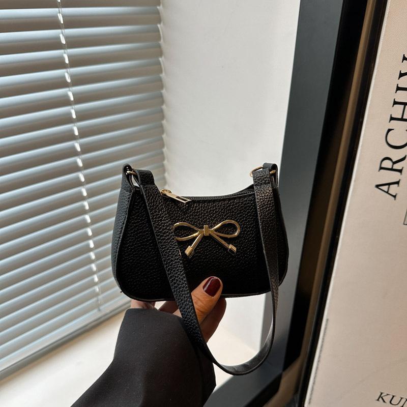 Bow decoration summer temperament design texture large capacity casual simple underarm shoulder women's bag