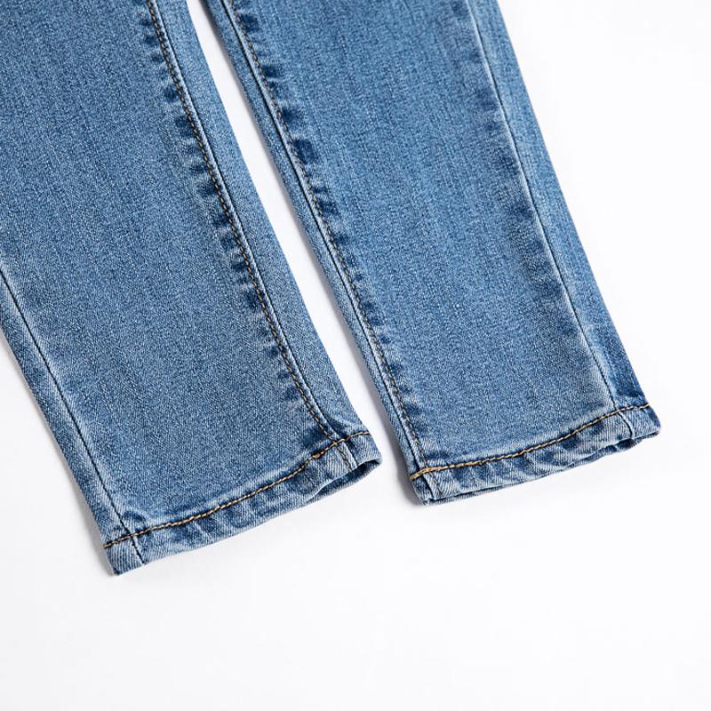 Nové korejské módní dámské džíny s vysokým pasem, elastické, úzké, tenké, ležérní, jednoduché džínové kalhoty s tužkou, dámské jarní a podzimní kalhoty, oblečení 2951