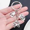 Antique Silver Horse Hoof Cowboy Hat Keychain - Creative Zinc Alloy Backpack Ornament & Gift Pendant