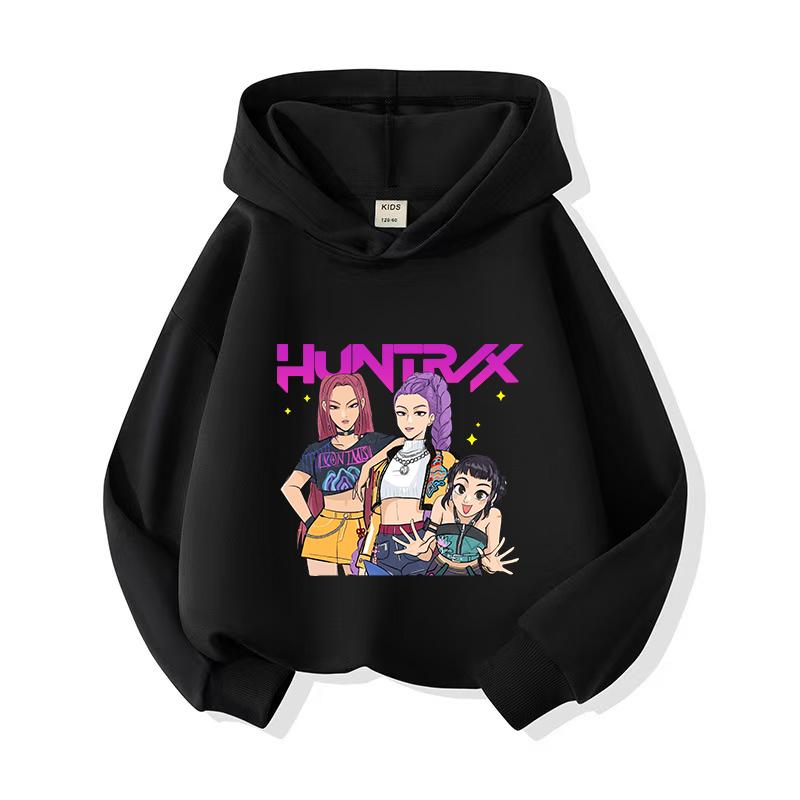2025 Hot Anime K-Pop Loveliness Demon Hunters Thickened in Autumn and Winter  Harajuku Hip Hop  Hoodie