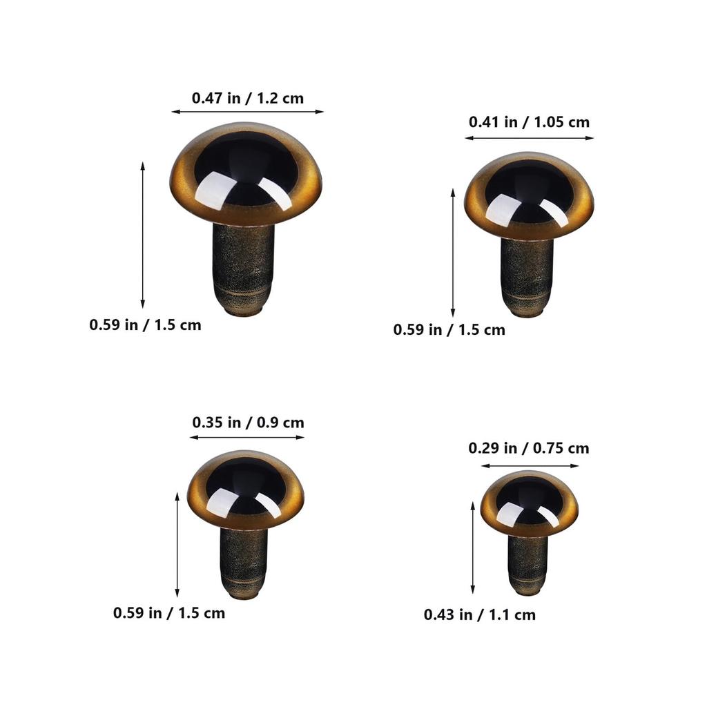 LOLIPPYY 40pcs Illusionary Cat for Plush Durable Easy Multiple Color Variations Eyes, Crafts, Crochet, Amigurumi, Dolls, Material, Installation,