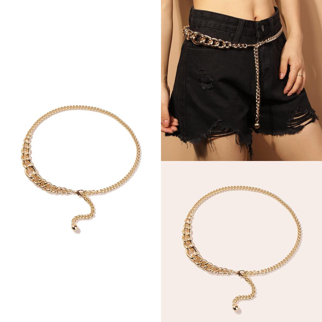 Metal Women Waist Chain With Irregular Aluminum Chain For Summer Winter Wear