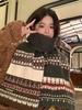 Fair Island Wind Jacquard Knitted Scarf Women's Winter New Warm Versatile Student Couple Neck Scarf Tide