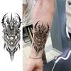 1 Sheet Scary Skull Grim Reaper Temporary Tattoos For Men Women Hand Arm Forearm, Realistic Fake Tattoo Sticker Halloween Tatoos