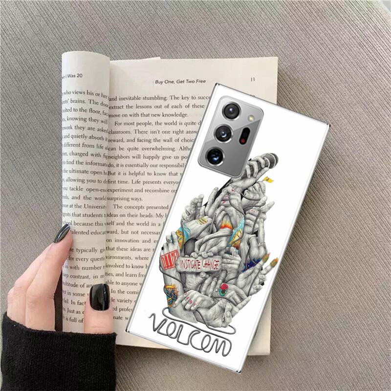 Volcom Logo Phone Case for Samsung A17 A37 A57 A54 A14 A24 A34 A07 A04S A02S A12 A22 A32 A52S A16 A26 A36 A56 A72 Galaxy Note 20