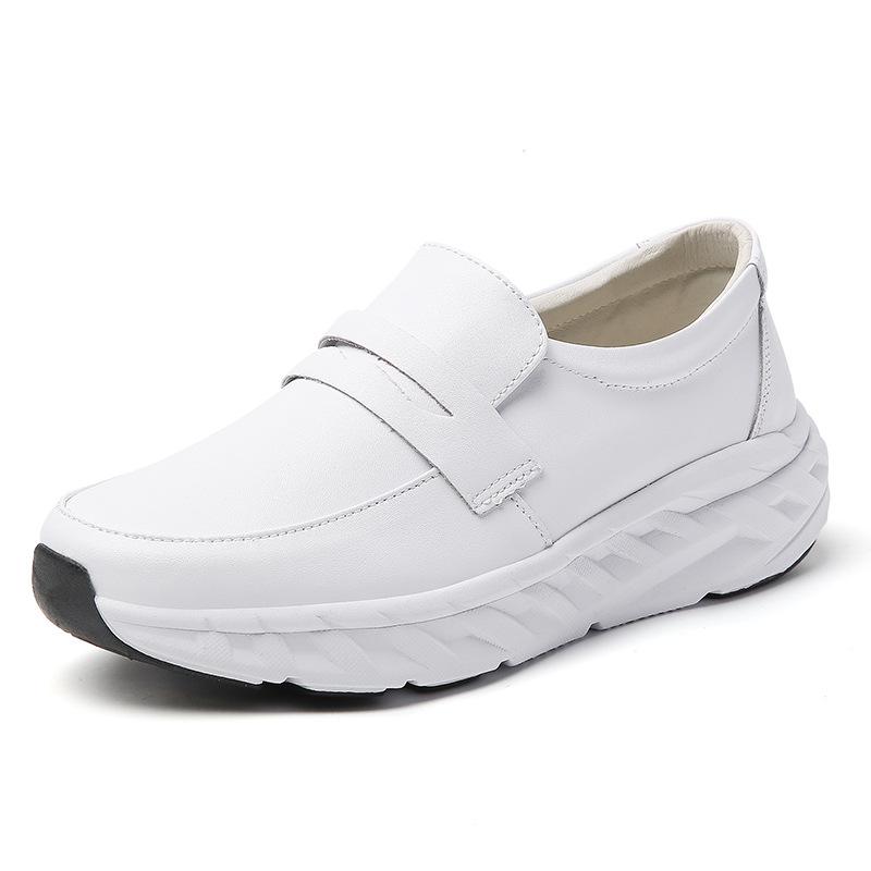 Nurse shoes men s winter black soft sole breathable thick sole black not tired feet trend work medical shoes spot 37