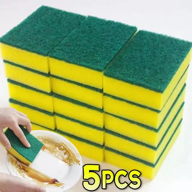 50/1Pcs Culinary Dishwashing Sponge Gentle Absorbent Clean Rub Pot Rust Scouring Pad Removing Kits Household Washing Scrub Sponge