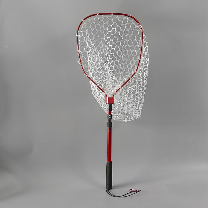 Retractable Quick-Dry Non-Hooking Silicone Fishing Net with Aluminum Alloy Frame