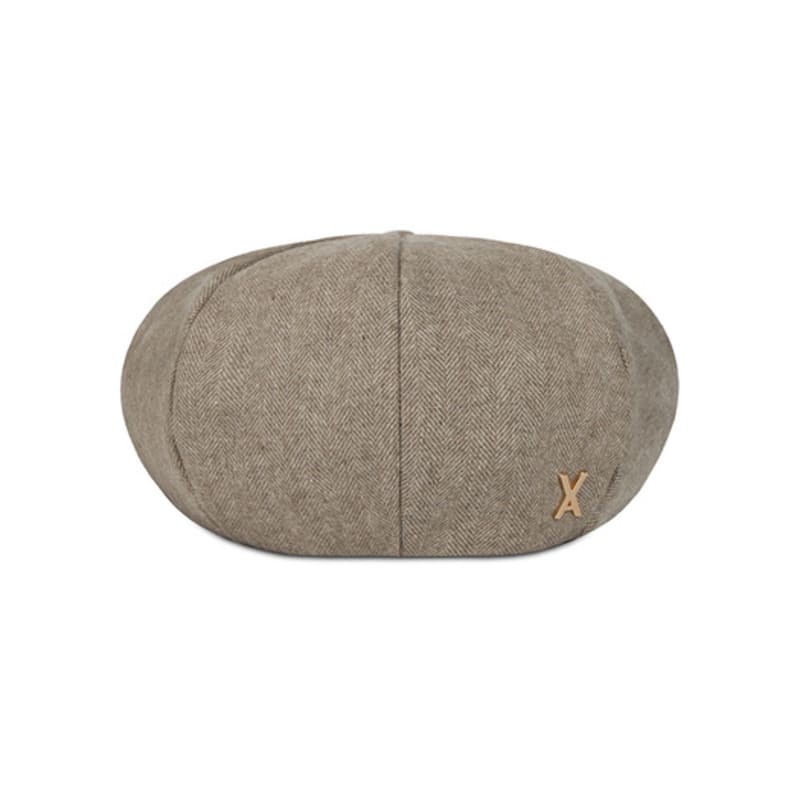 VARZAR VA Studded Octagonal Wool Beret Beige