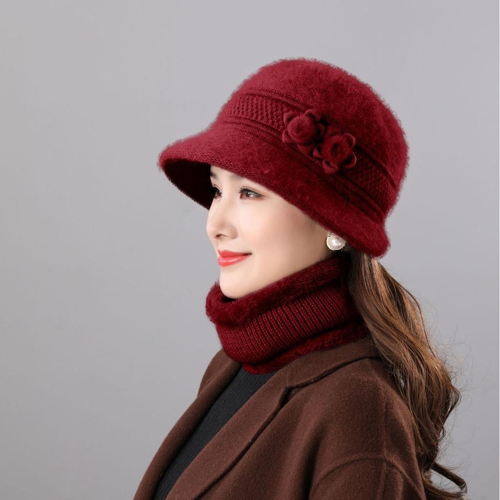 Winter Man Grandma Adds Velvet Warm Wool Hat In Mother Hat Girl Grandma Old Man Cotton Hat Fen
