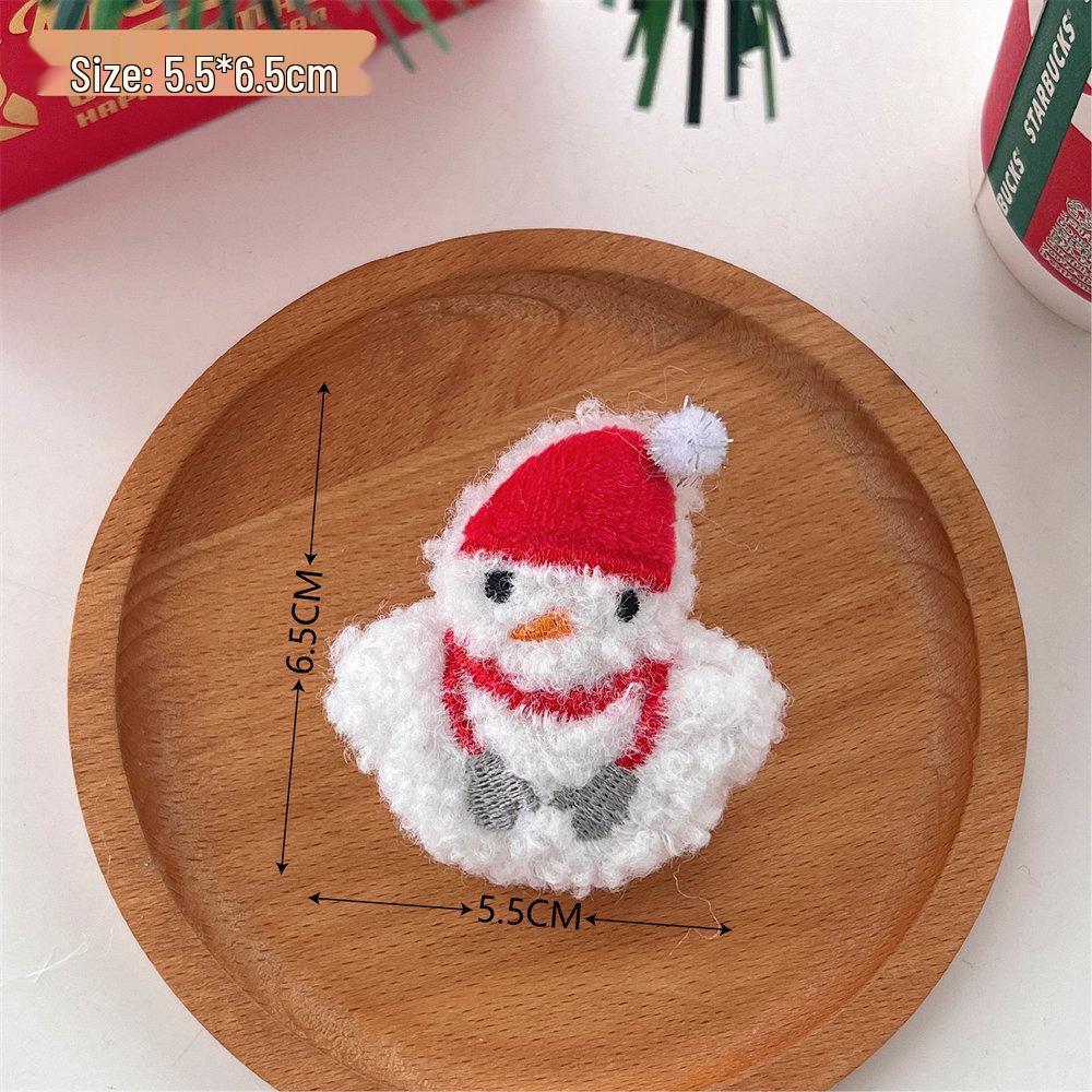 Очаровательная мультяшная рождественская брошь в виде плюшевого мишки - Новогодняя подарочная булавка с дизайном румяного мишки