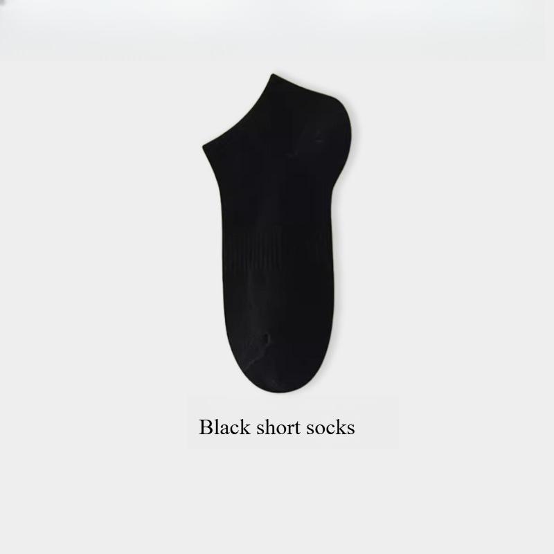 5 Pairs of 100% Cotton Socks for Men and Women, Thin Mid-calf Socks for Summer, Sweat-absorbent and Odor-resistant Pure Cotton Men's Socks