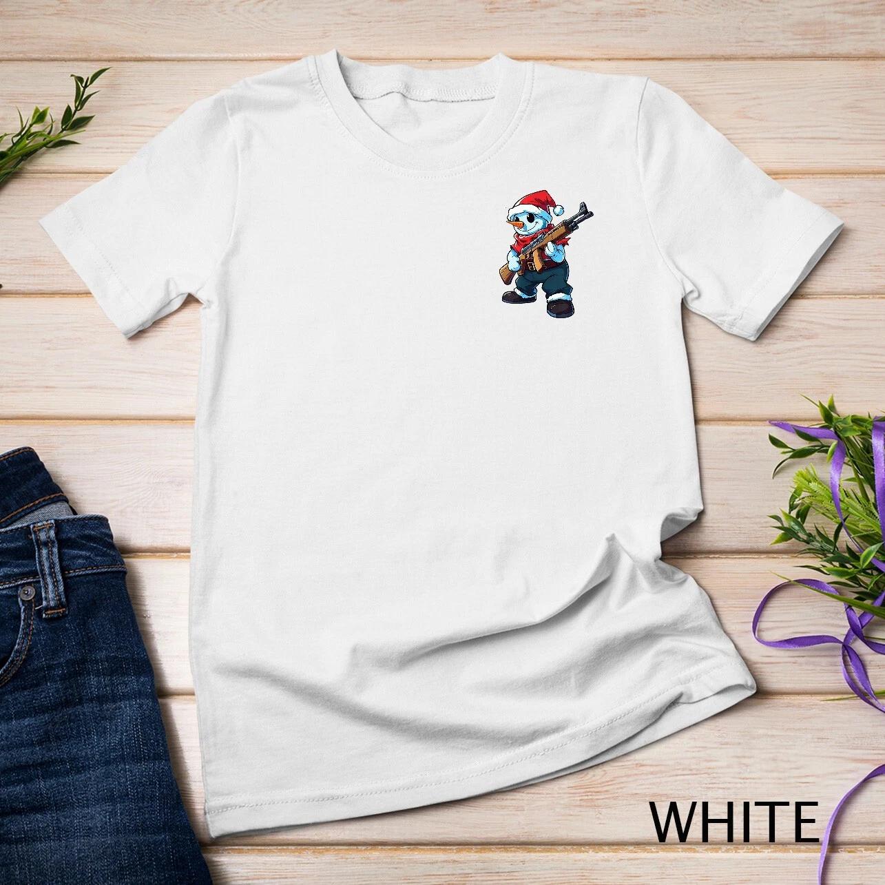 Pocket Stay Frosty Funny Snowman Christmas T-Shirt Unisex T-shirt XL