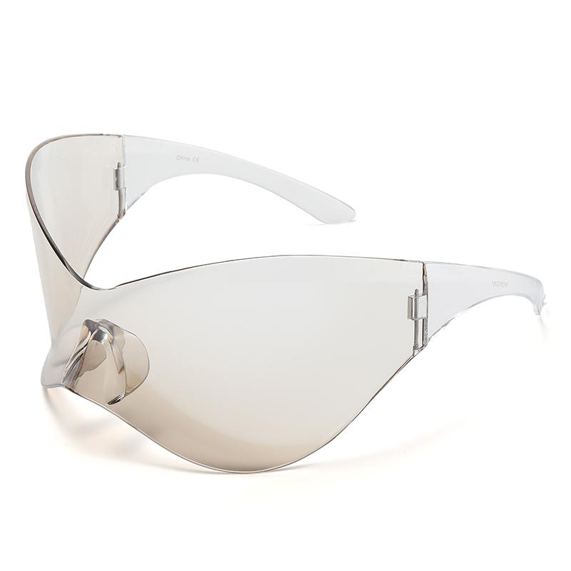 Protective Glasses New Oversized Y2K Punk Rimless Sunglasses Women Men Brand Designer Shades Hip Hop Sport One Piece Sun Glasses