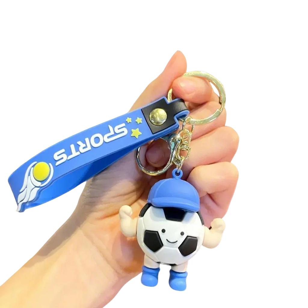 Creative Cartoon Badminton/Football/Table Tennis/Tennis/Basketball/Volleyball Keychain Backpack or Car Decoration