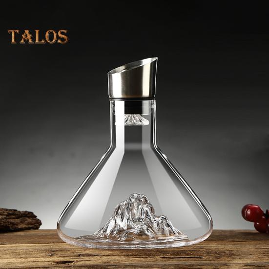 Skleněný karafa na víno s provzdušňovačem Nerezová filtrace 12kanálová provzdušňování Kapacita 1600 ml Ručně vyrobená karafa na červené víno na láhve vína