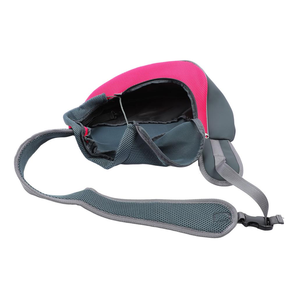 Pet Sling Breathable Mesh Portable Single Shoulder Bag Dog Carrier Sling for Outdoor Travel Rose